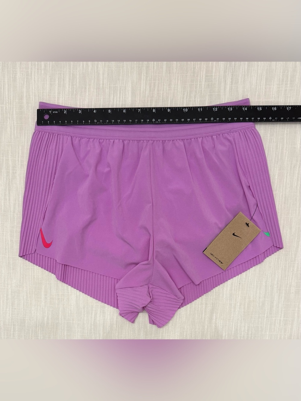 Nike AeroSwift Dri-FIT ADV Womens Sz M Lilac Running Lined Shorts FN2328-532 NWT - Picture 12 of 16